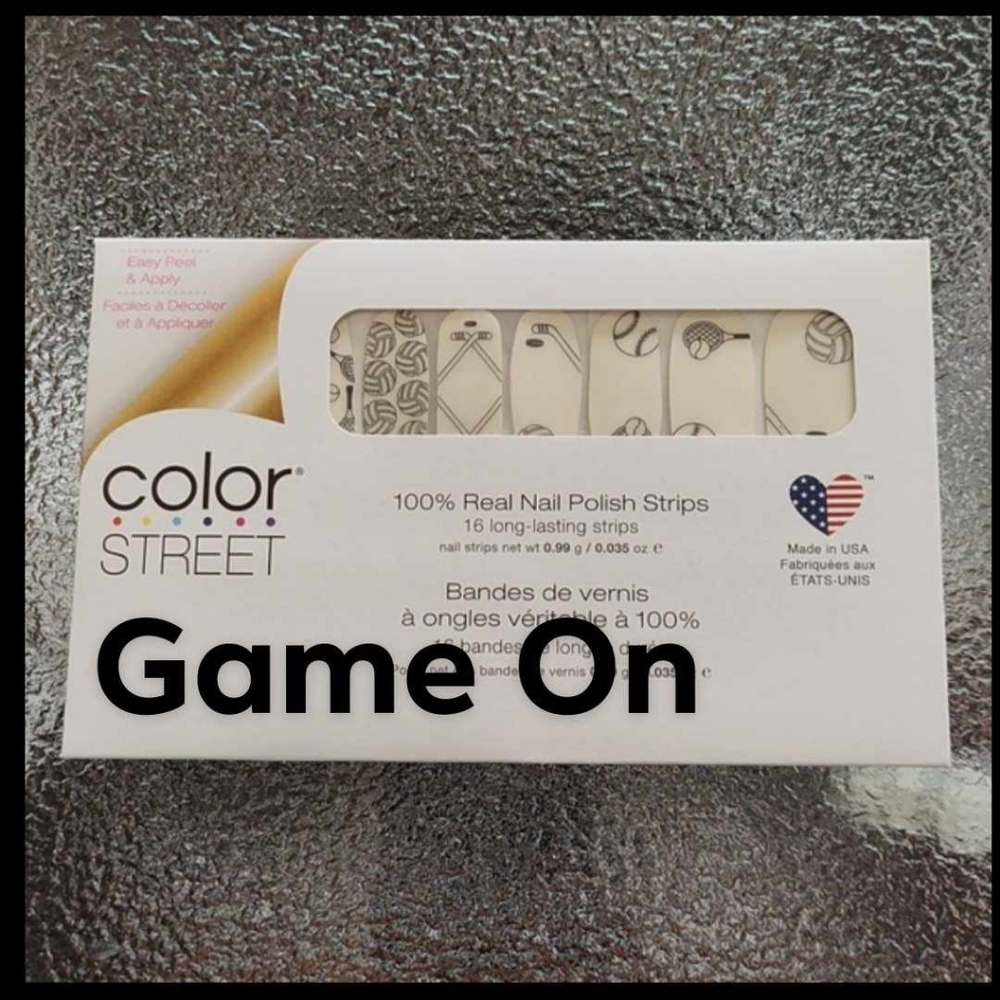Color Street - Game On - Clear Overlay - Retired Nail Polish Strips - NWT